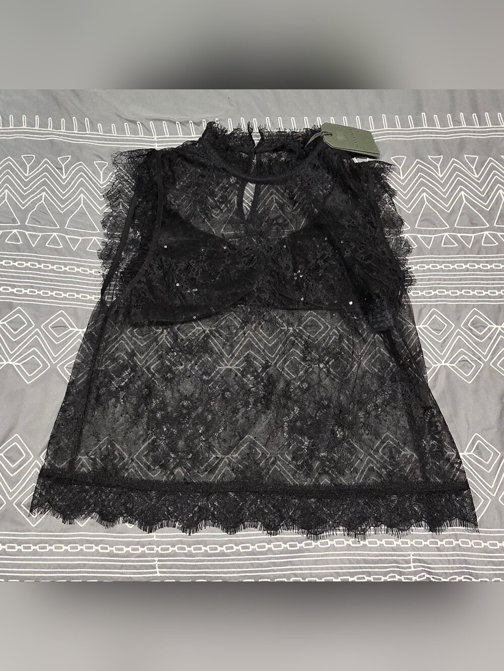 Allsaints Lelani Lace Top Size Size 6
